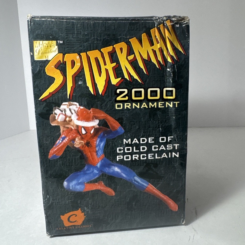 Rare Limited Edition Spider-Man Cold Cast‎ Porcelain Christmas Ornament 681/2000